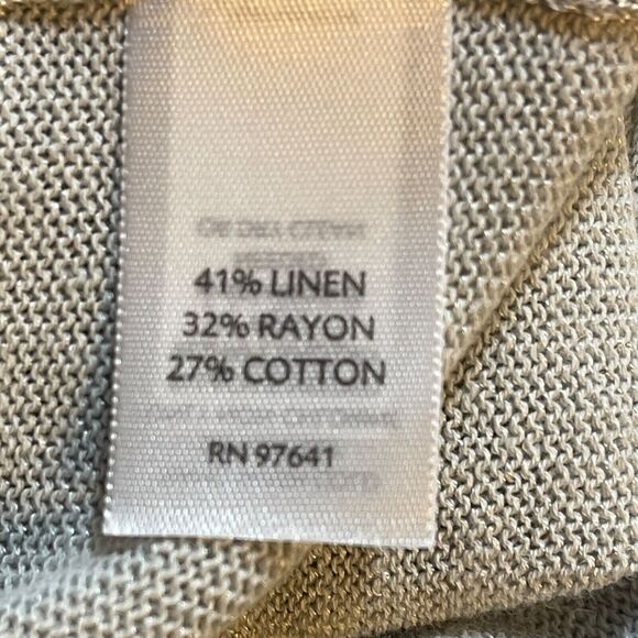 J‎ Jill Cardigan Sweater Womens XL Linen Blend Open Long Sleeve Gray Pockets - Picture 4 of 5